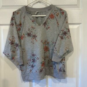 Cato Gray Floral Top